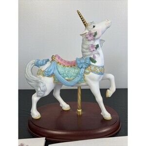 Lenox Carousel Unicorn Horse Collection 24k Gold Accents Box & Paperwork